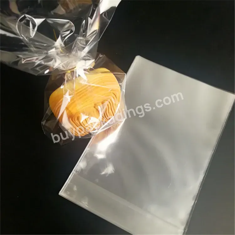 High Quality Cellophane Bread Bags With Golden Tie Plastic Packaging Biscuits Cellophane Bags