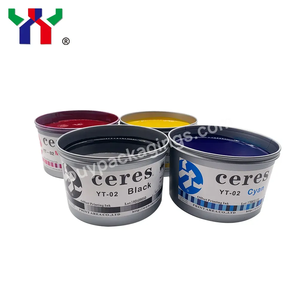 High Quality Ceres Brand Yt-02 Sheet- Fed Offset Ink For Paper,Magenta/yellow/cyan/black Each 1kg