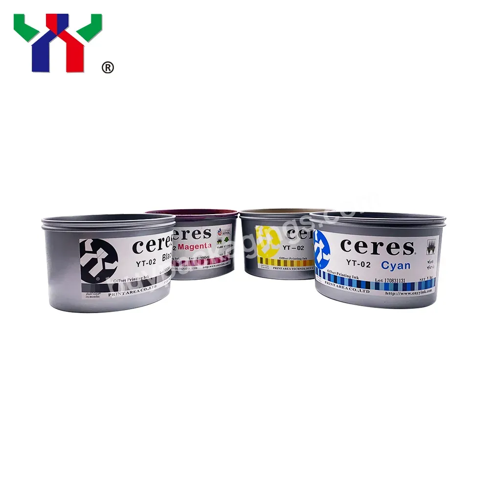 High Quality Ceres Brand Yt-02 Sheet- Fed Offset Ink For Paper,Magenta/yellow/cyan/black Each 1kg