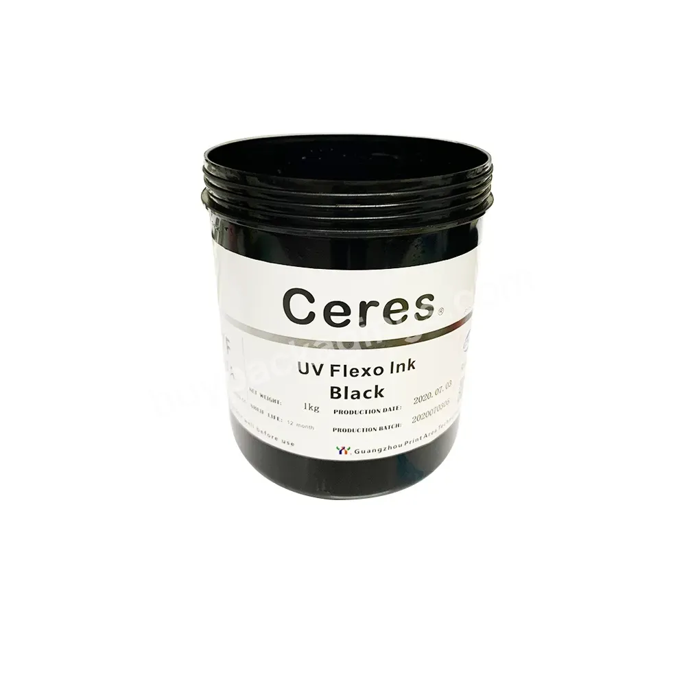 High Quality Ceres Uv/led Flexo Printing Ink For Paper And Label,Color Black,5kg/barrel