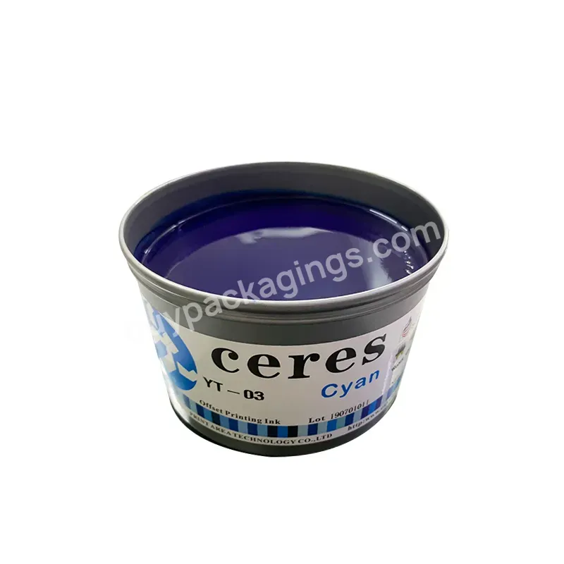 High Quality Ceres Yt-03 High Density Of Color Eco-friendly Offset Printing Cyan Ink,1 Kg/can