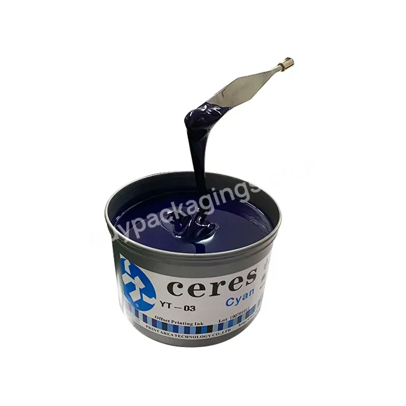 High Quality Ceres Yt-03 High Density Of Color Eco-friendly Offset Printing Cyan Ink,1 Kg/can