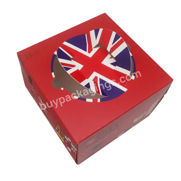 High Quality Cheap Color Paper Cake Box Custom Cake Kraft Paper Packaging With Handle