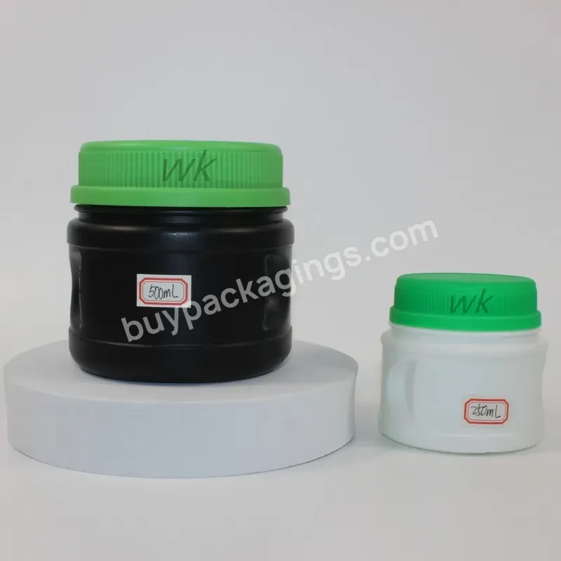 High Quality Container Hdpe Plastic Supplement Jar 250ml 500ml 1000ml Food Grade Sports Protein Powder Jar