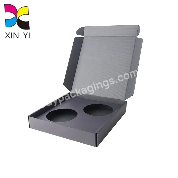 High Quality Corrugated Mailer Boxes Black Packaging Box With Insert