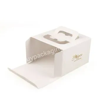 High Quality Corrugated Paper Cake Packaging Box With Handle