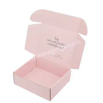 High Quality Corrugated Pink Shipping Box,Women Gift Dress Packaging Mailer Box For Dress