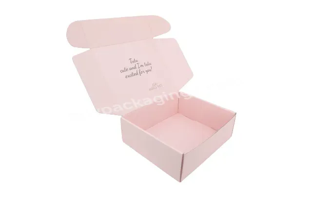 High Quality Corrugated Pink Shipping Box,Women Gift Dress Packaging Mailer Box For Dress