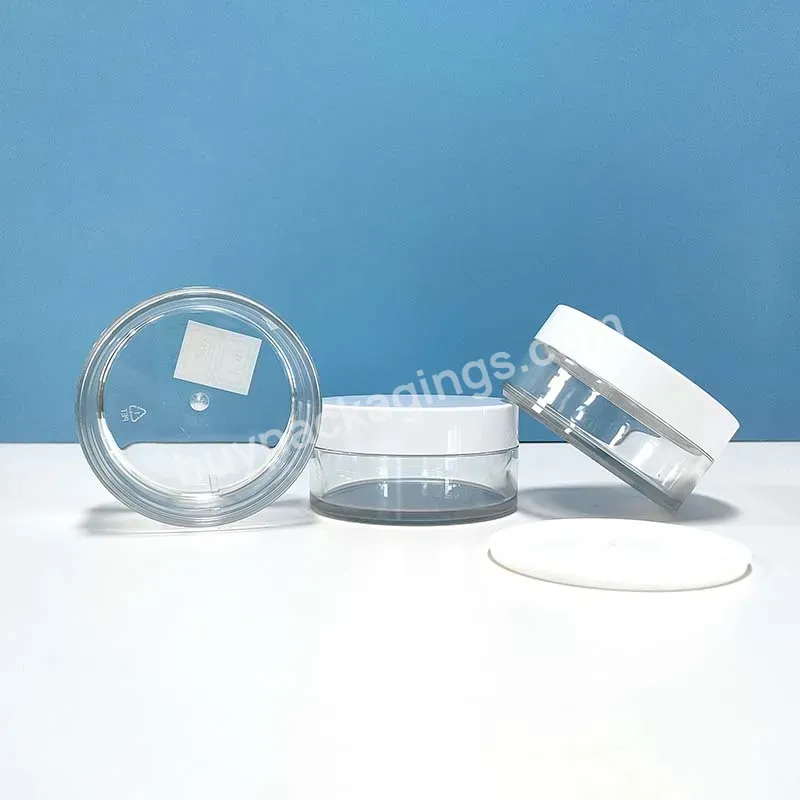High Quality Cosmetic Container 1oz 4oz 50ml 100ml Pet Lip Scrub Body Butter Double Wall Plastic Cream Jar