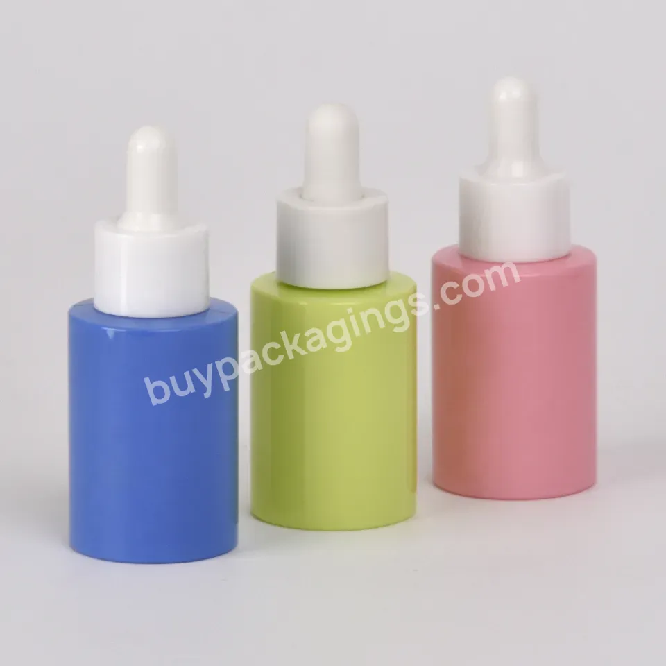 High Quality Cosmetic Container Color 30ml Pet Skincare Set Packing Dropper Bottle Essential Oil Toner Face Serum Dropper Bottle