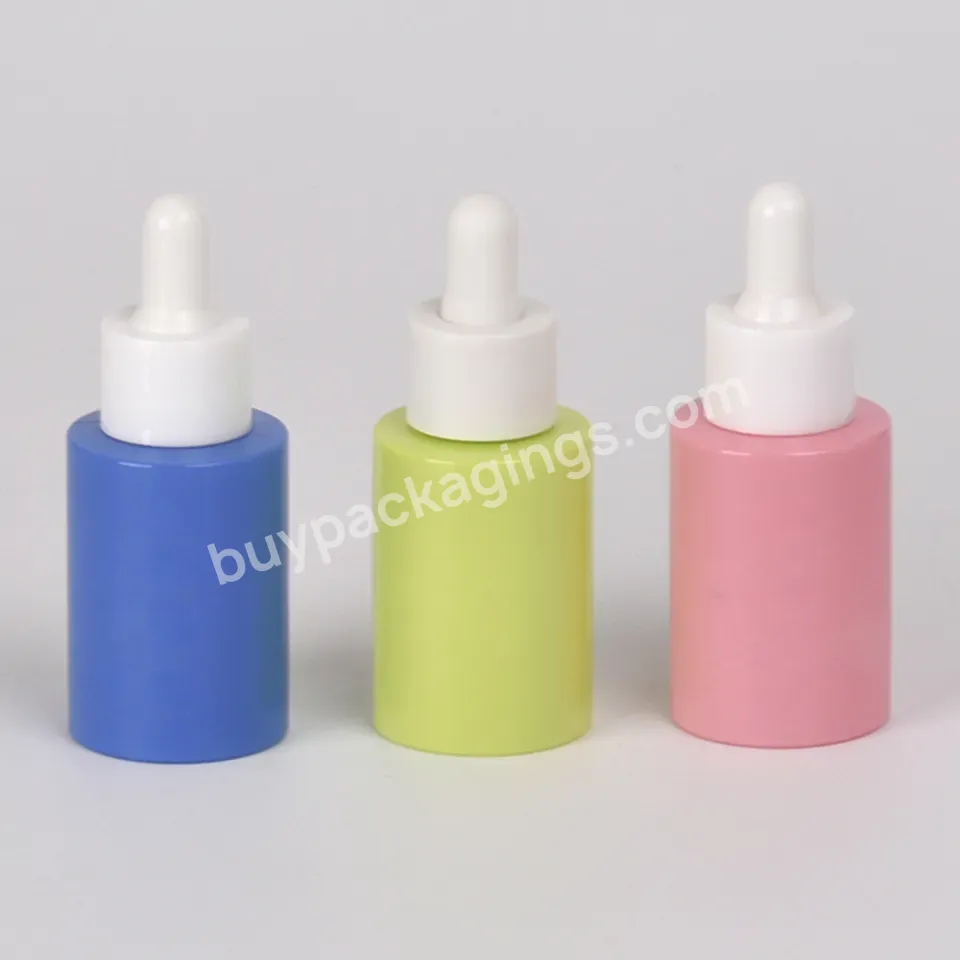 High Quality Cosmetic Container Color 30ml Pet Skincare Set Packing Dropper Bottle Essential Oil Toner Face Serum Dropper Bottle