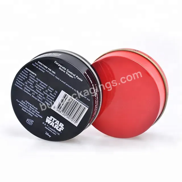 High Quality Cosmetic Small Tin Case Custom Round Pomade Shoe Polish Tin Can Metal Packaging Wholesale