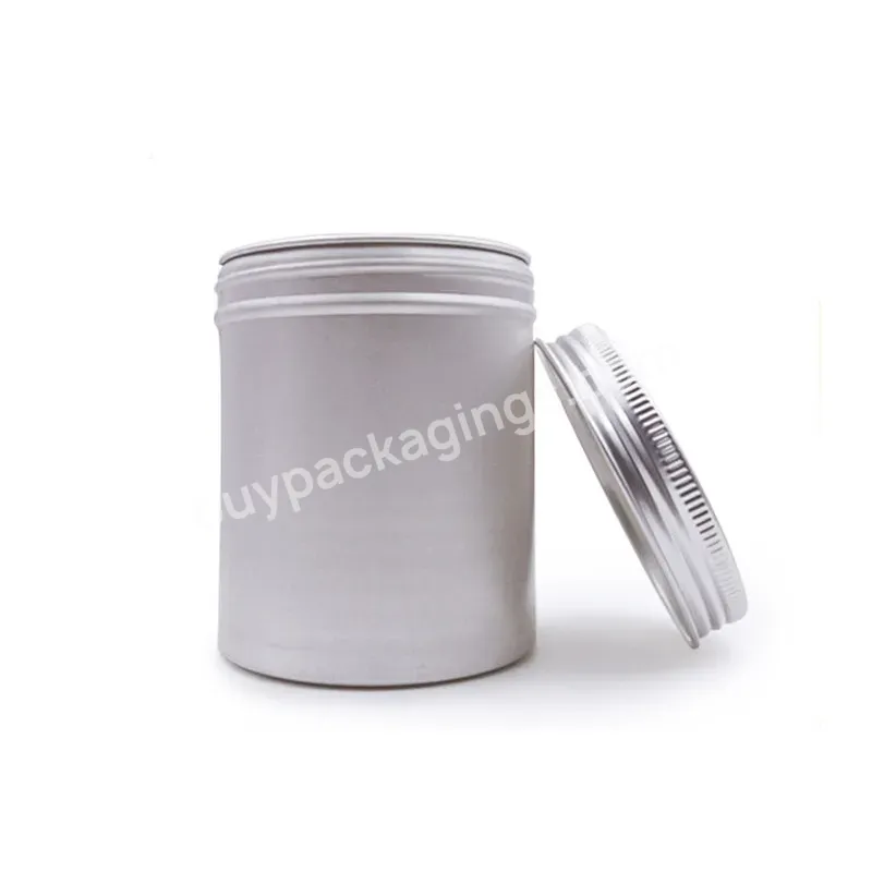 High Quality Custom 6oz Cosmetic Aluminum Jar Silver Tall Aluminum Tin Jars For Beard Oil Coffee Tin Gift Aluminum Can