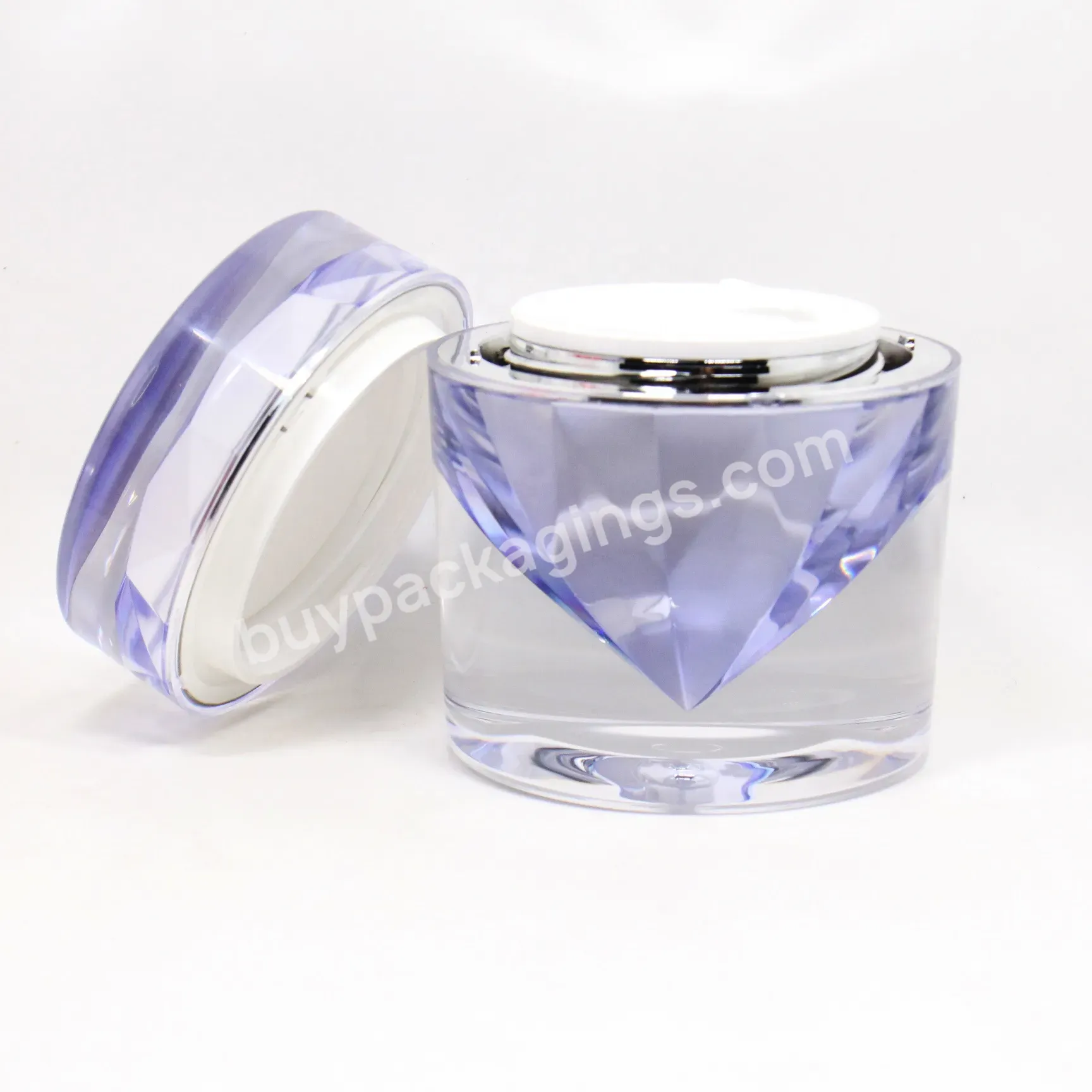 High Quality Custom Black Square Cream Container 15ml 30ml 50ml Square Plastic Cosmetic Acrylic Jar For Nail Gel Jar