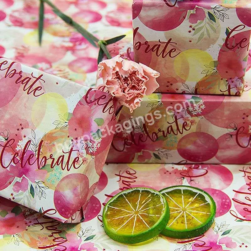 High Quality Custom colorful Gift Packing Wrapping Tissue Paper with logo