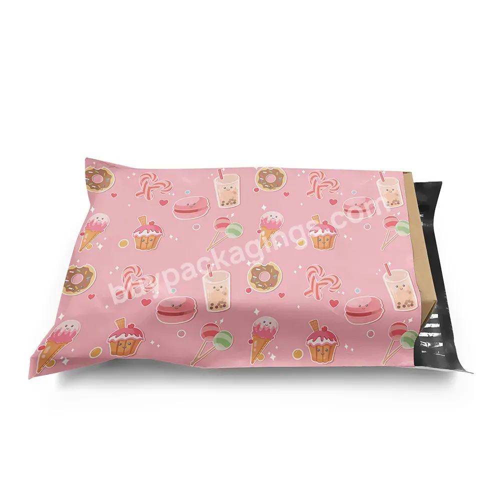 High Quality Custom Design Poly Mailers Shipping Bag Eco-friendly Pink Co-ex Ldpe Envelopes Mailing Bag For Clothing