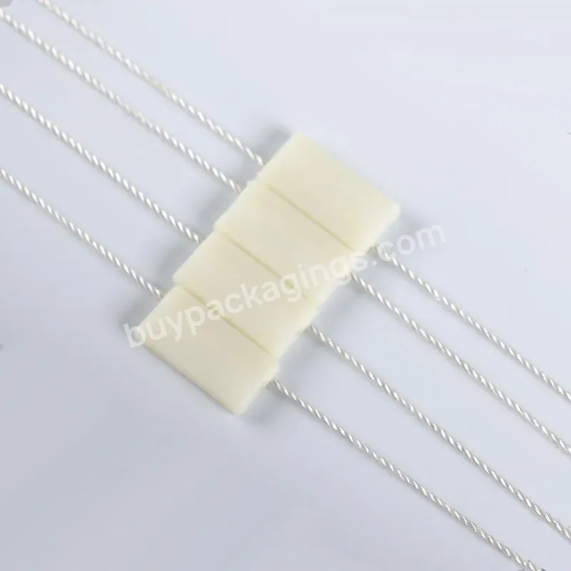 High Quality Custom Embossed Logo Nylon Colorful Plastic Seal Lock Hang Tag String