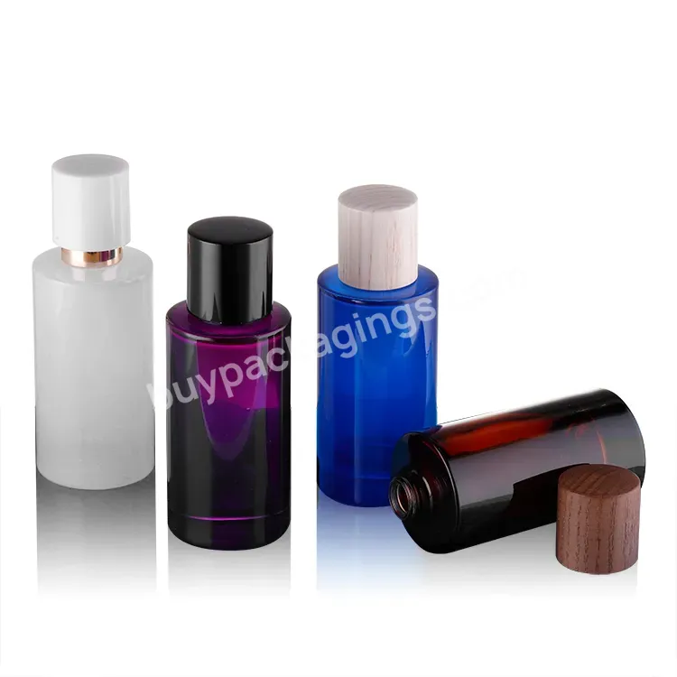 High Quality Custom Glass 50 Ml Cylinder Bottle Wholesale Perfume Bottles