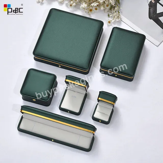 High Quality Custom Leather Fingerprint Jewelry Packaging Box For High-grade Leather Jewelry Box Portable Luxury Leather P&c Packaging