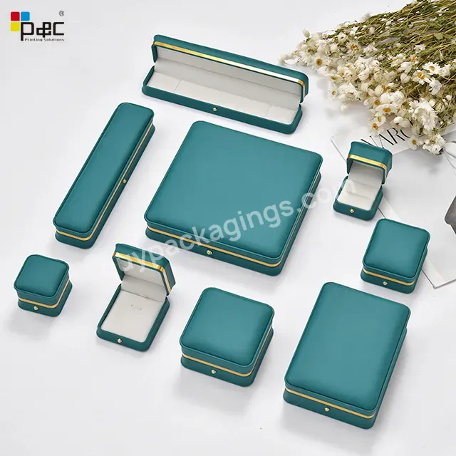 High Quality Custom Leather Fingerprint Jewelry Packaging Box For High-grade Leather Jewelry Box Portable Luxury Leather P&c Packaging