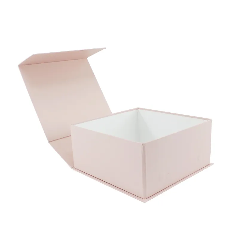 High Quality Custom Logo Luxury Matt Black Flat Pack Rigid Magnetic Folding Cardboard Box Packaging gift paper boxes