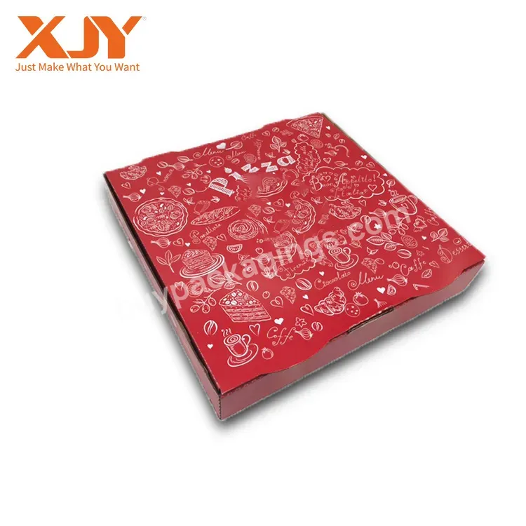 High Quality Custom Logo Printed 3 6 9 12 16 18 28 32 36 Inch Corrugated Carton Paper Pizza Box With Different Design