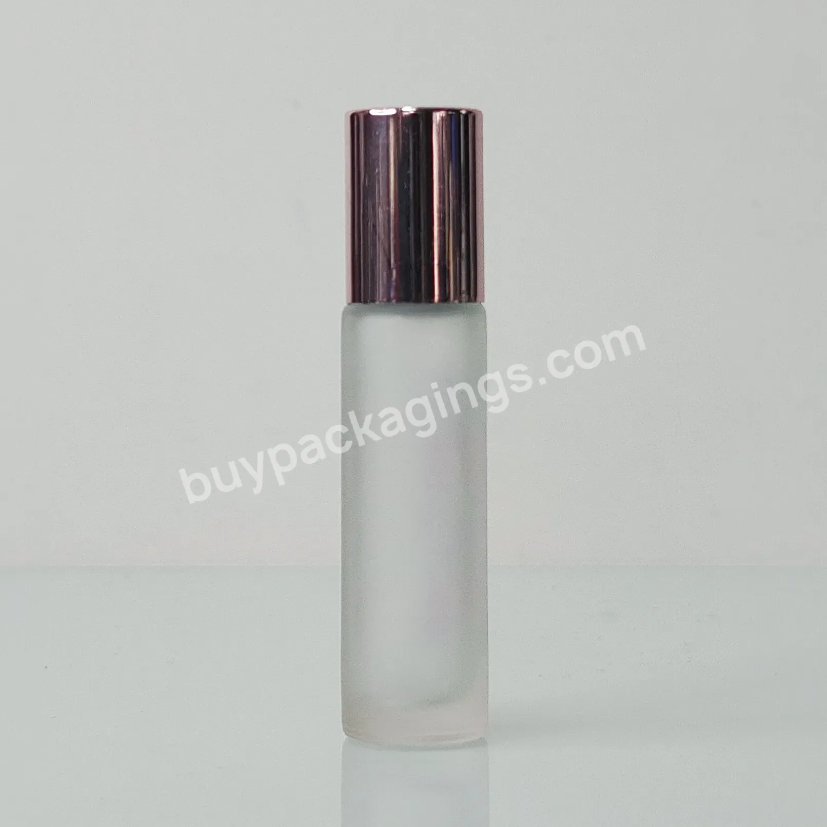 High Quality Custom Logo Printing Clear Forested Glass Empty Refined Oil Bottle Roll On Bottle With Lid