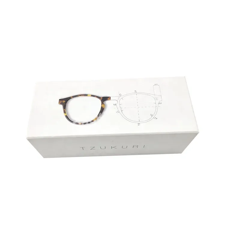 High Quality Custom Logo White Paper Box Gift Cardboard Sunglasses Packaging