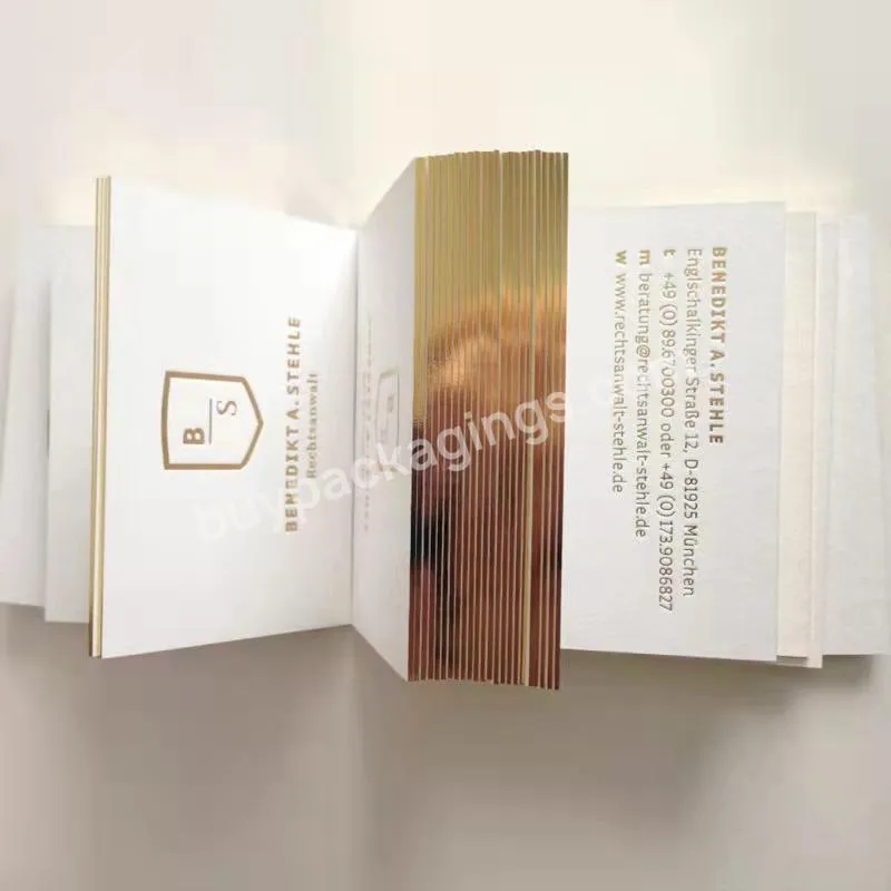 High Quality Custom  Luxury Gold Foil Logo Printing Business Cards With Own Design