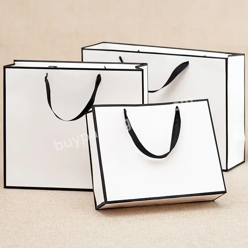 High Quality Custom Luxury Ribbon Handle Boutique Shopping Packaging Customized Printed Paper Gift Bags