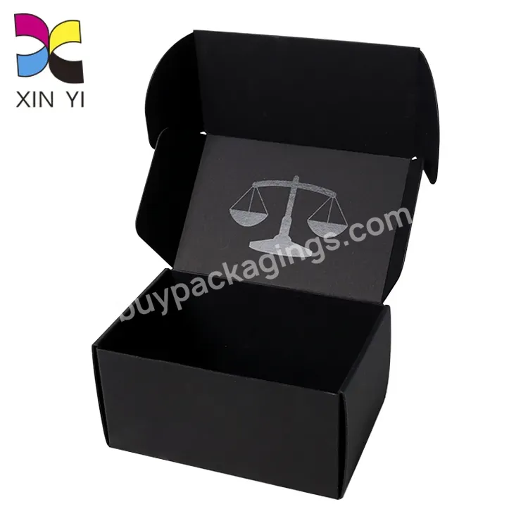 High Quality Custom Paper Packaging Corrugated Cardboard Box Black Mailer Boxes