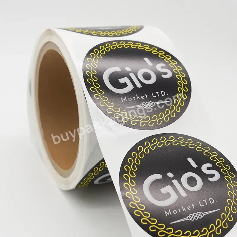 High Quality Custom Pet Waterproof Oil-proof Self-adhesive Packaging Label In Rolls