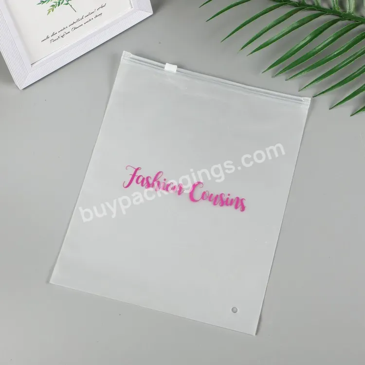 High Quality Custom Print Resealable Clear Plastic Clothes Packaging Bags With Zipper