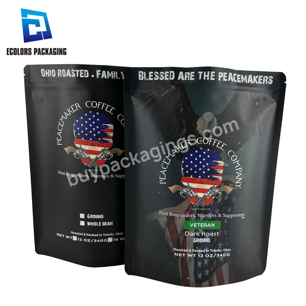 High Quality Custom Printed Empty Cafe Doypack Aluminum Laminated Pouch Mylar Ziplock Stand Up Bag Coffee Sachets