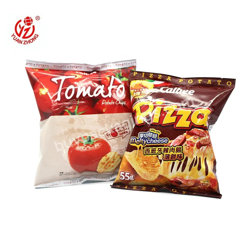 High Quality Custom Printed Plastic Back Seal Packaging Bag For Potato Chips