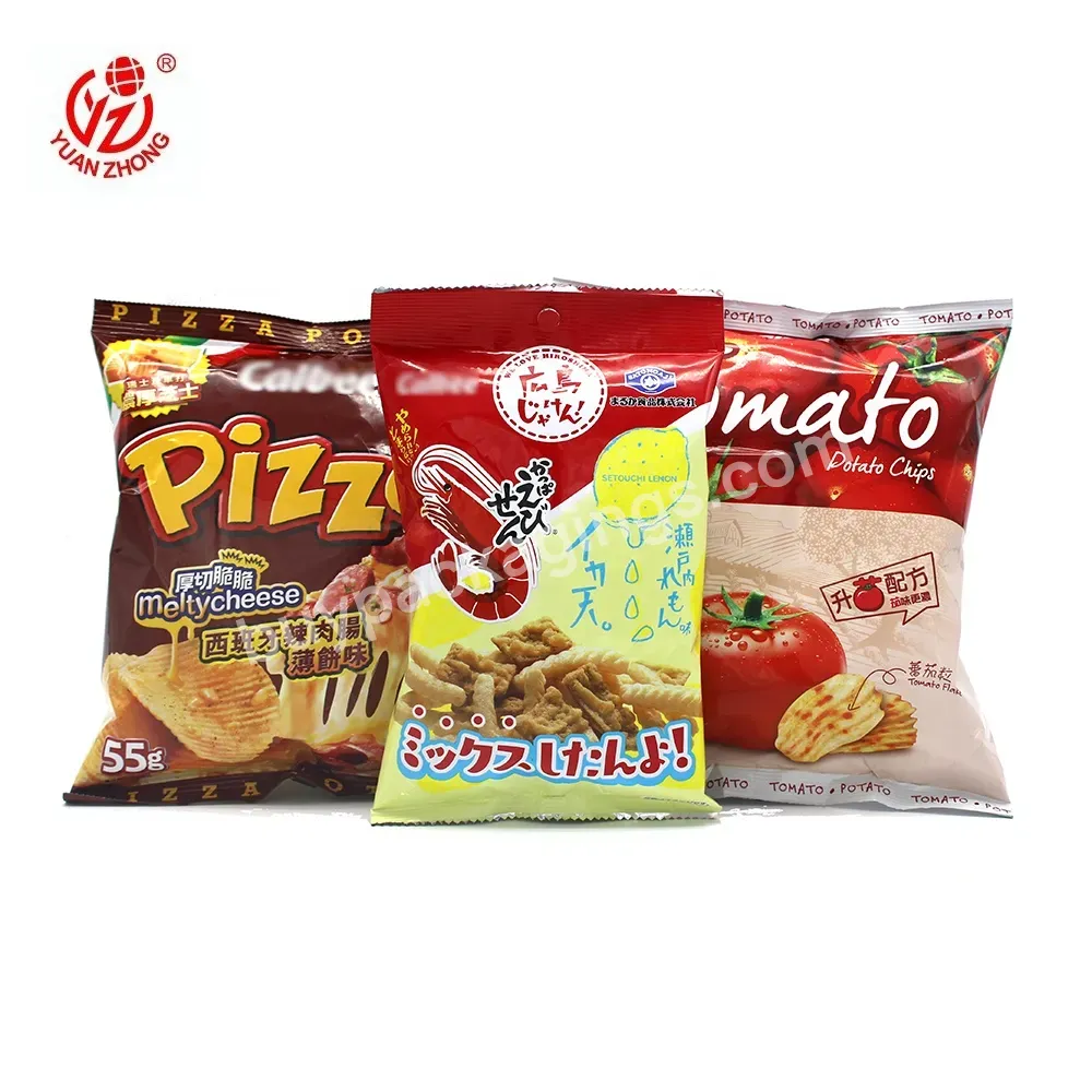 High Quality Custom Printed Plastic Back Seal Packaging Bag For Potato Chips