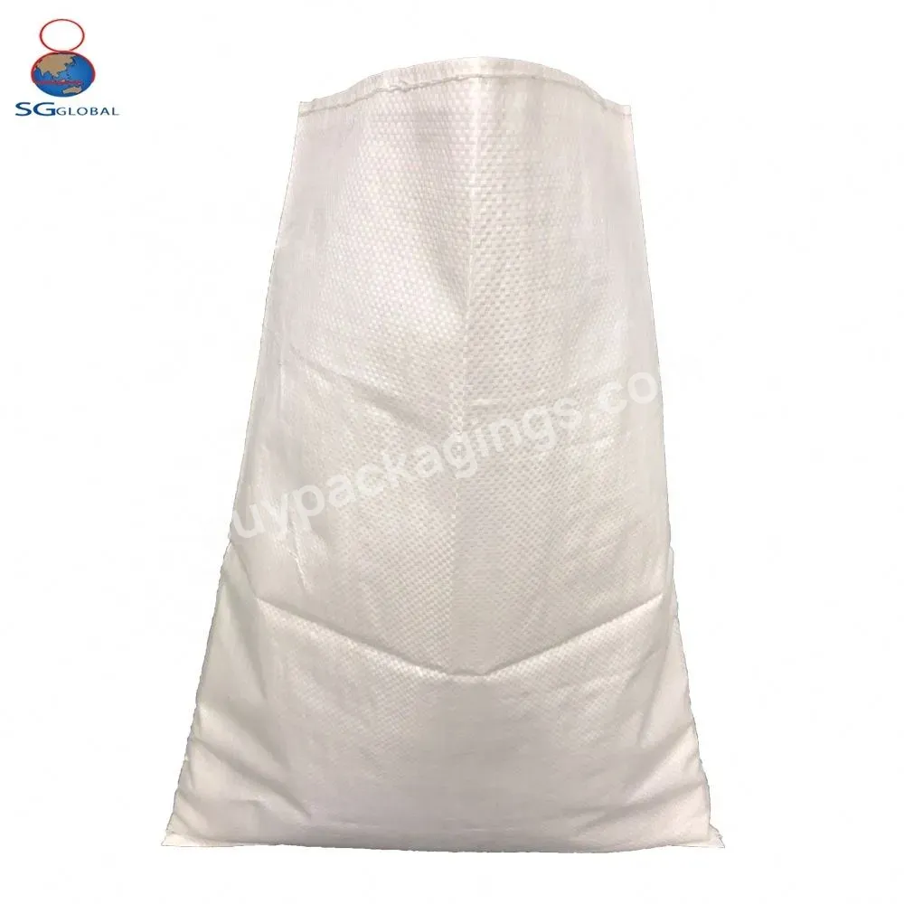 High Quality Custom Printed White Pp Woven Bag Sacos De Polipropileno De 50 Kg 100kg For Packaging Rice Sugar Feed Fertilizer