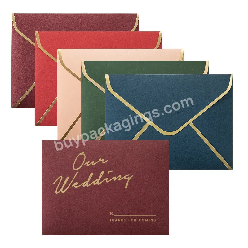 High Quality Custom Printing Paper Envelope Hard Cover Wedding Invitation Envelope Hard Cover