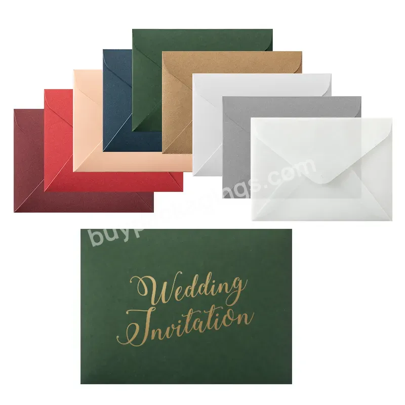 High Quality Custom Printing Paper Envelope Hard Cover Wedding Invitation Envelope Hard Cover