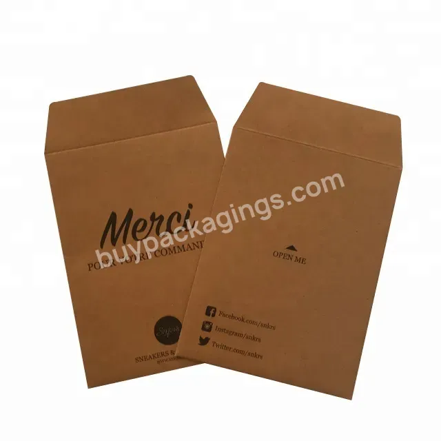 High Quality Custom Printing Paper Envelope Recyclable Kraft Paper Envelope 10x10