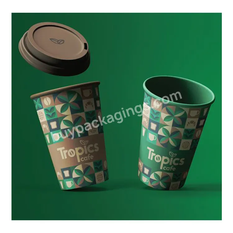 High Quality Custom Printing Takeaway Ripple Wall Disposable Reusable Milkshake Smoothie Hot Drink Soda Latte Coffee Paper Cups