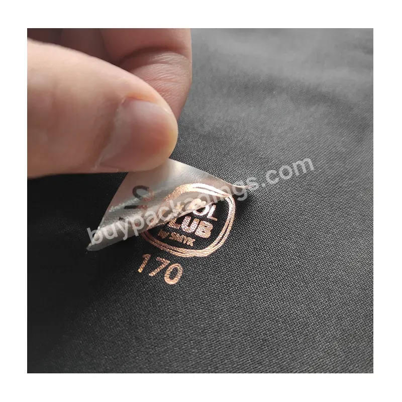 High Quality Custom Reflective Golden Label Heat Transfer Sticker For Clothes