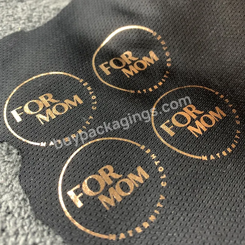 High Quality Custom Reflective Golden Label Heat Transfer Sticker For Clothes