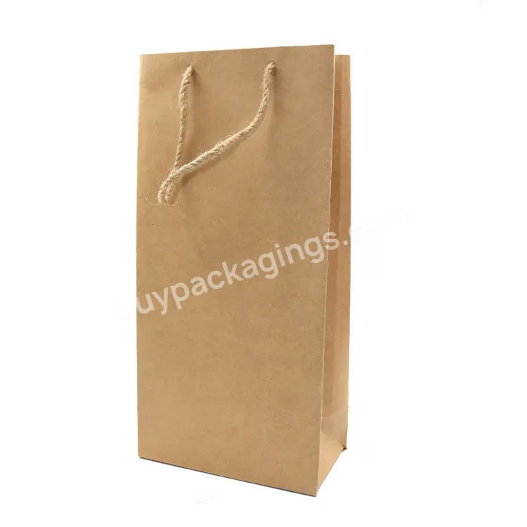 High Quality Customised Printing Wine Packing Bag Gift Packaging Craft Paper Bag With Handle