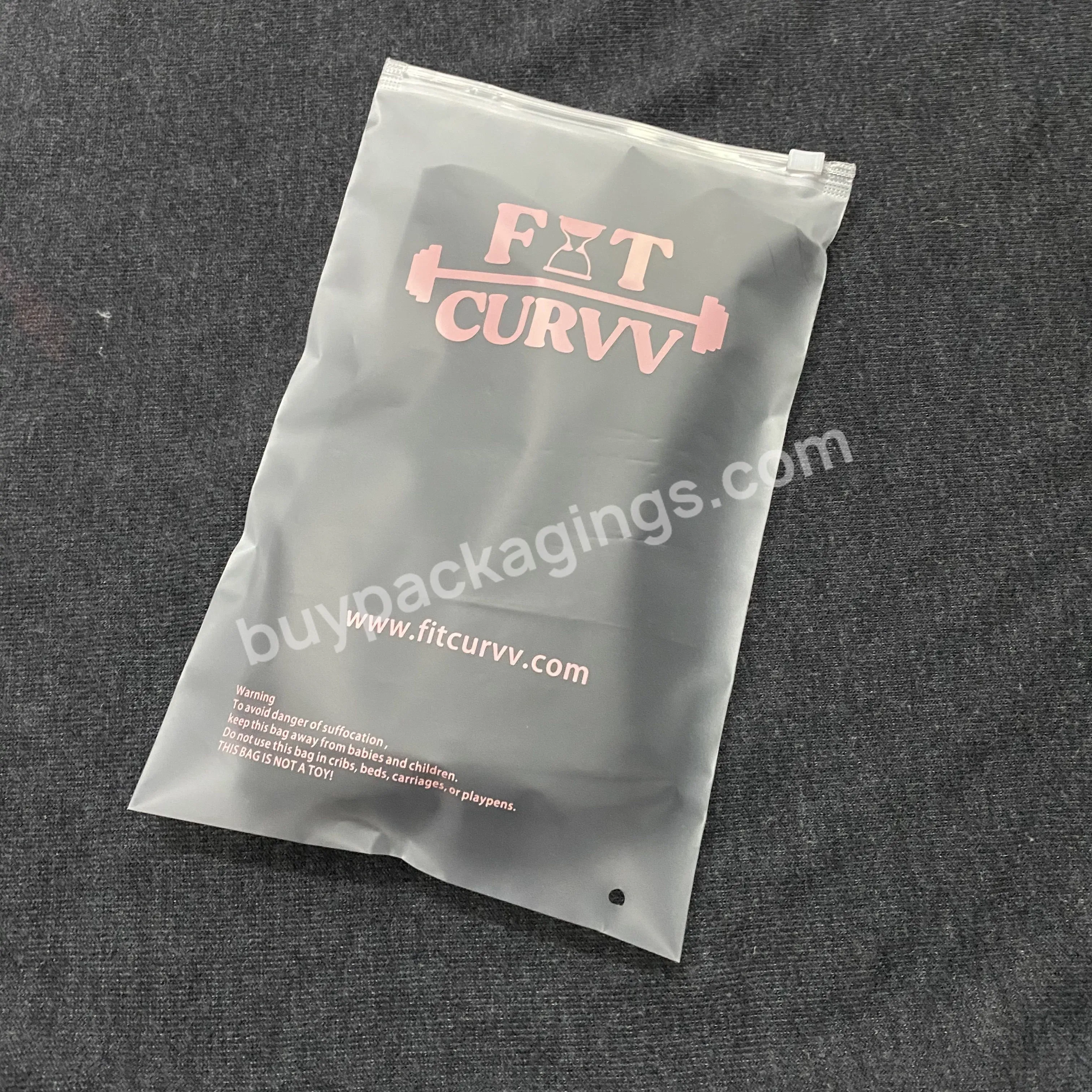 High-quality Customizable Double-sided Frosted Transparent Zipper Bag Self-sealing For Storage And Clothing