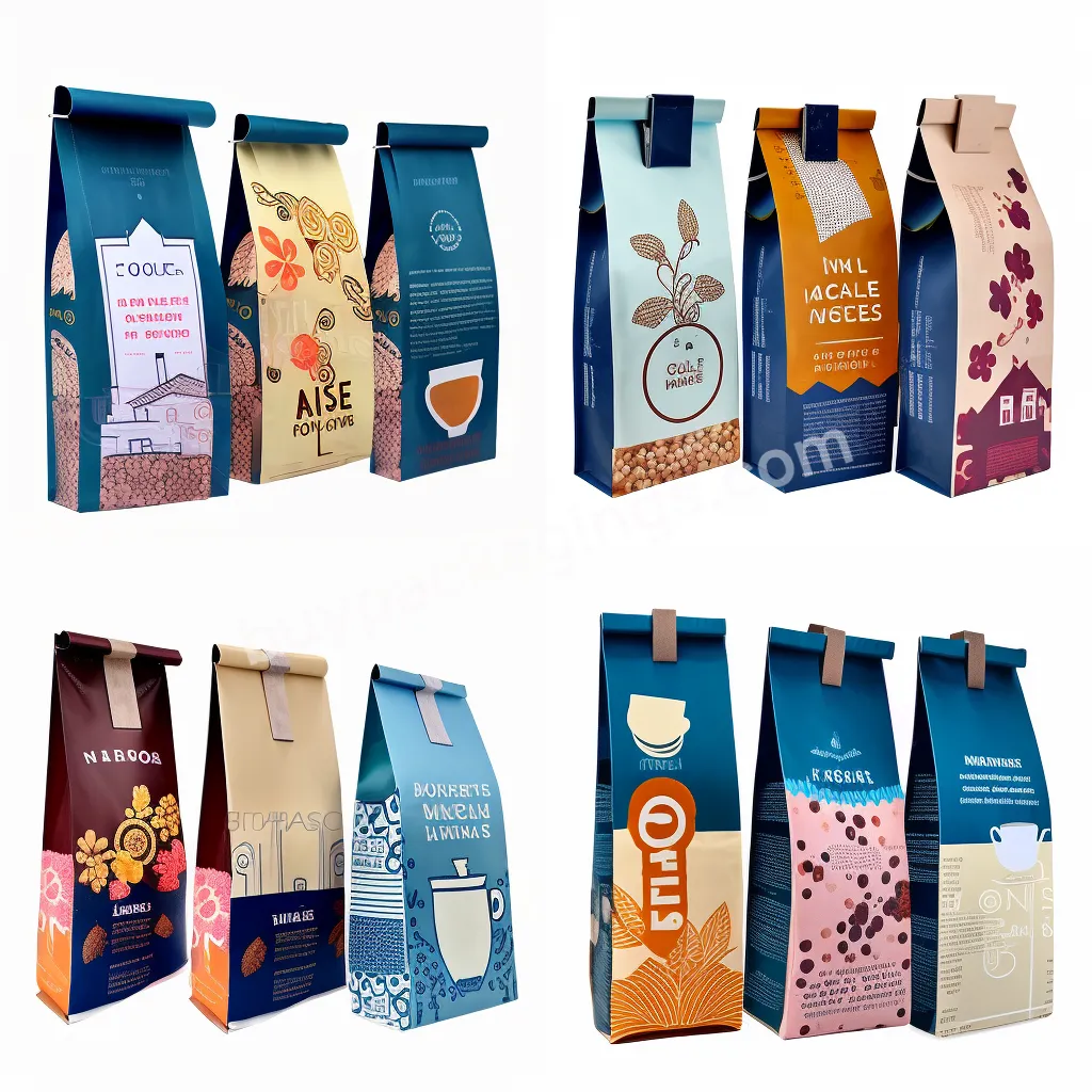 High Quality Customized Centre Seal Side Gusset Bag Side Gusset Quad Seal Bag Laminated Plastic Food Packaging Bag