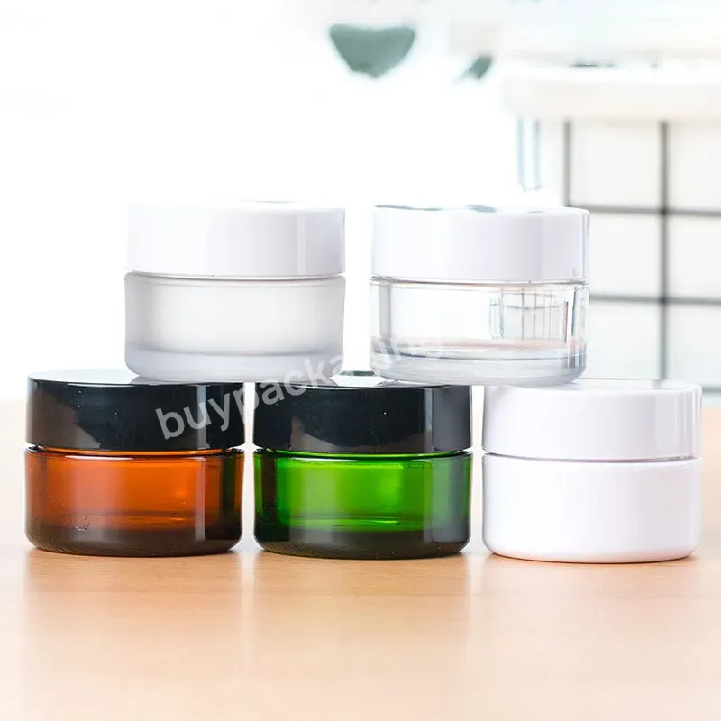 High Quality Customized Color Elegant 50g Screw Cover Cosmetic Container With Inner Pad Plastic Pet Facial-pack Cream Jar