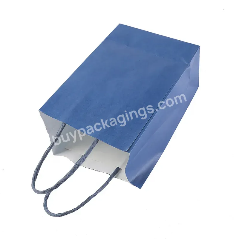 High Quality Customized High Quality Paper Shopping Packaging Art Paper Bag With Gold Foil Logo And Rope Handle