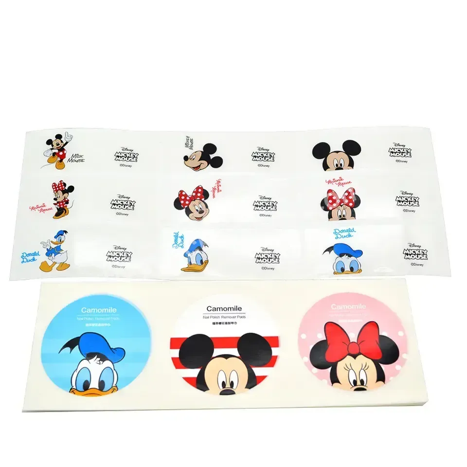 High Quality Customized Wholesale Round Mickey Label Sticker Kraft Paper Bag