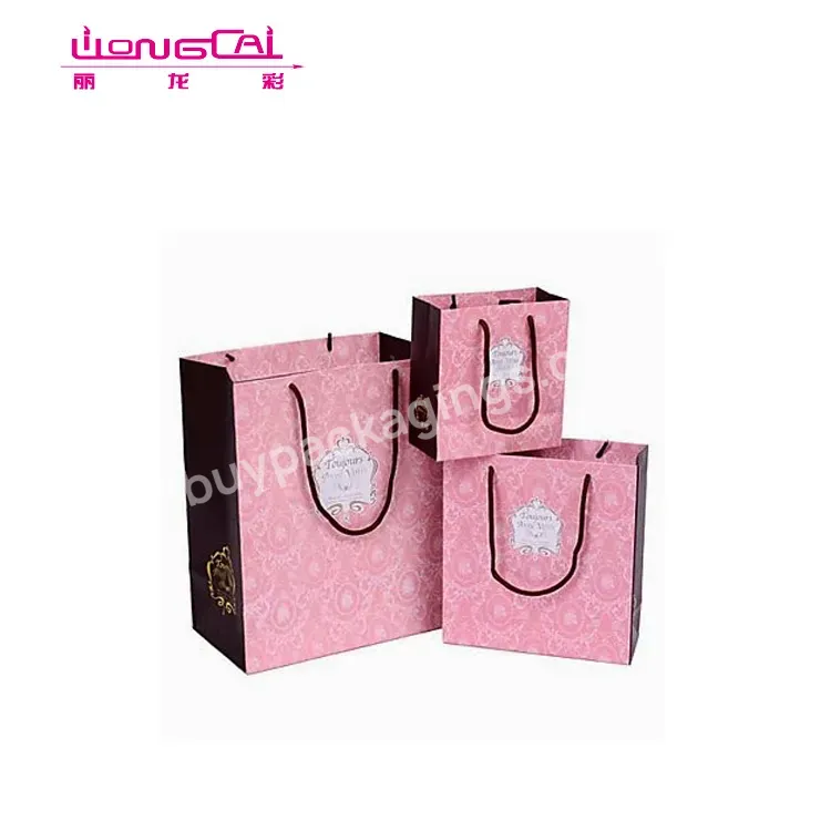 High Quality Different Shape Colorful Craft Gift Paper Bag Printed Custom Logo With Smooth Surface